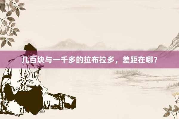 几百块与一千多的拉布拉多，差距在哪？